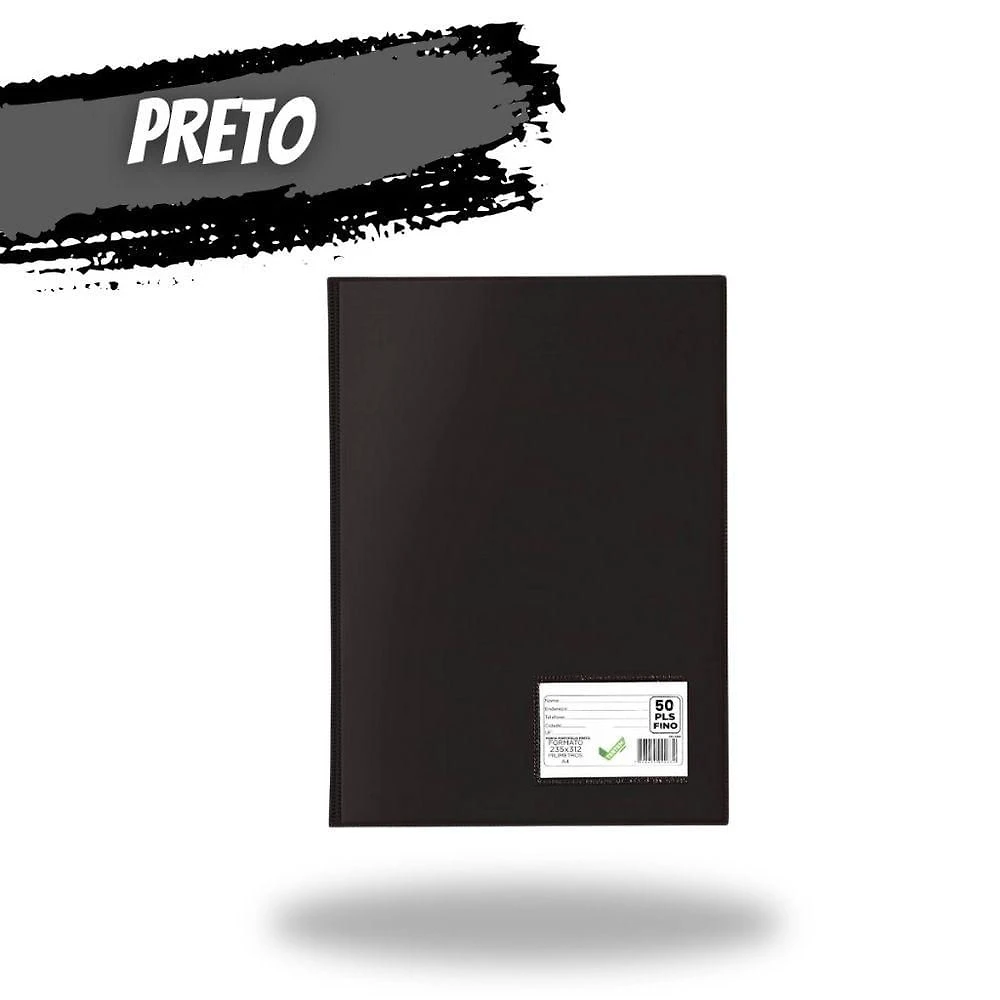 Pasta Catálogo Organizadora A4 OEM Modelo com Visor 50 Envelopes