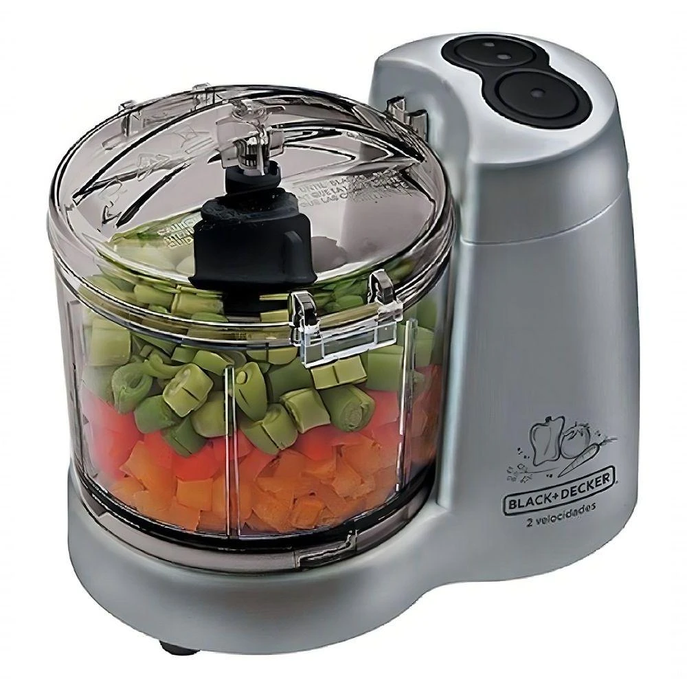 Miniprocessador de Alimentos Black + Decker HC32P-B2 Prata para Receitas Variadas no Dia a Dia 110V