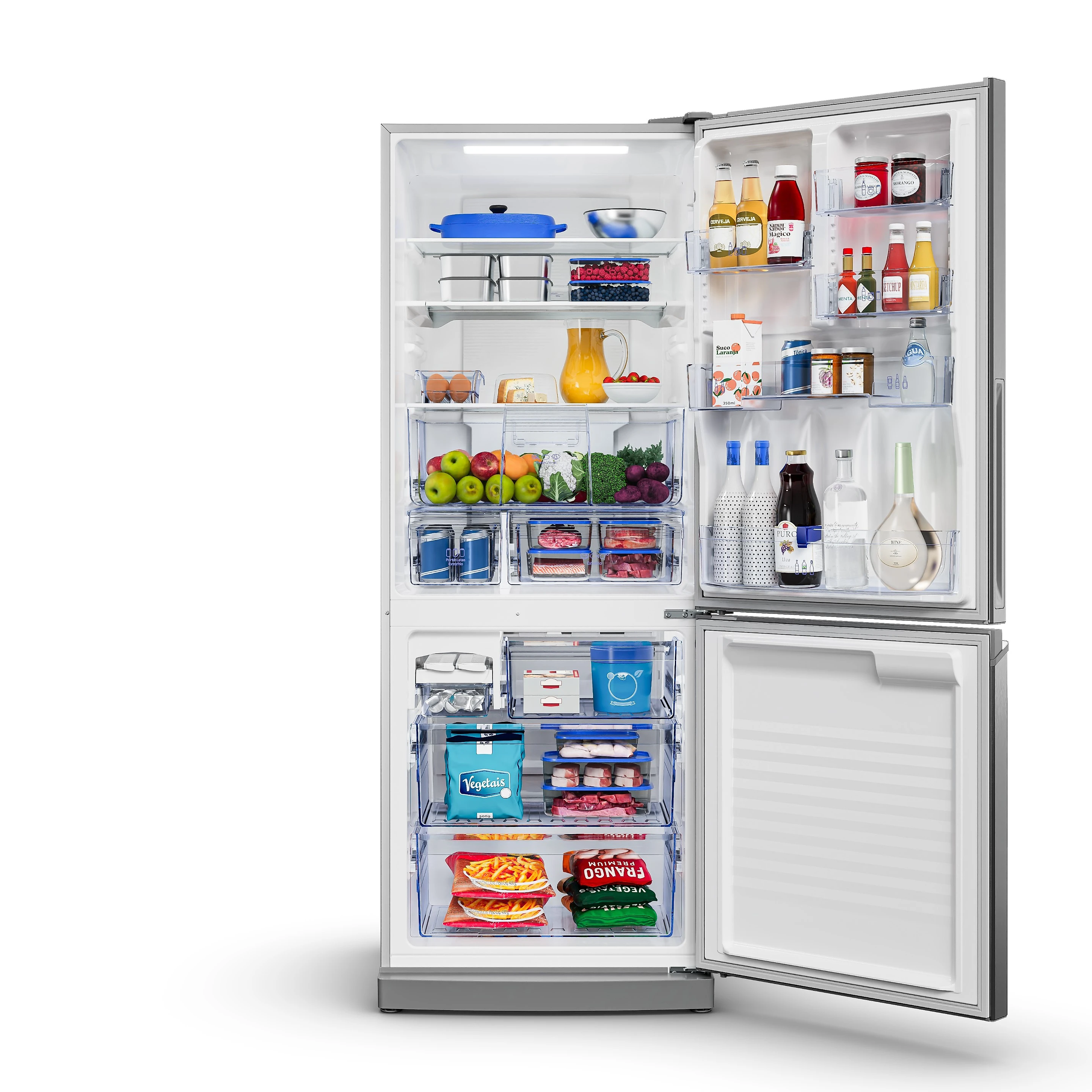 Geladeira Panasonic BB64 Aço Escovado 475L Inverse Frost Free Inverter A - NR-BB64PV2X NR-BB64PV2XA