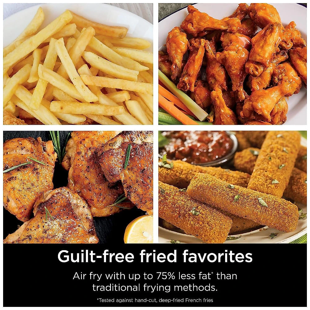 Fritadeira Elétrica Air Fryer 6 em 1, 7 Litros com Divisor de Cesta para Proteínas Grandes e Refeições Completas, 169...