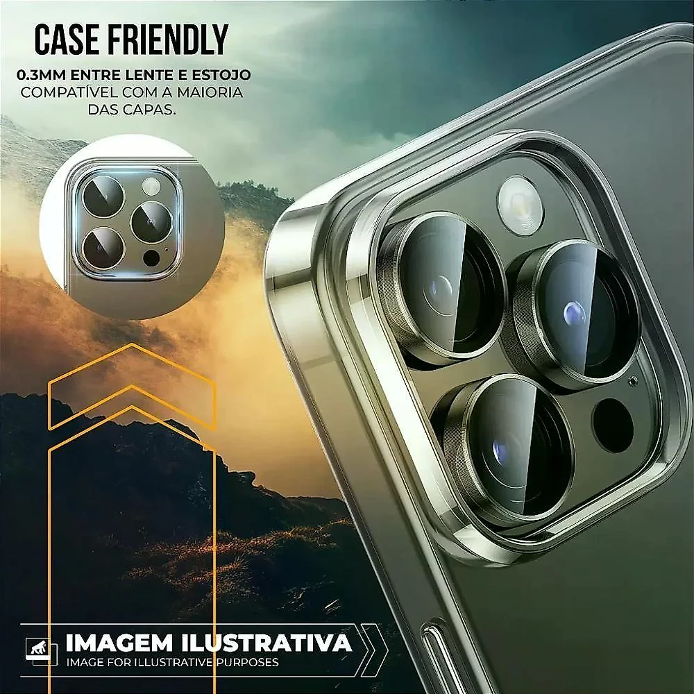 Kit de Proteção Gshield para Iphone 14 Pro Full Protection com Película 9H e Protetor de Lente