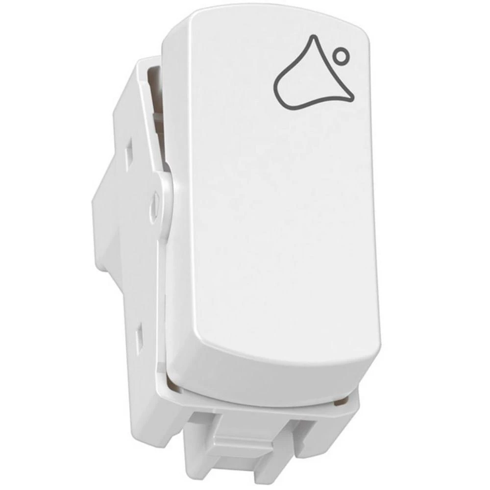 Módulo Pulsador de Campainha S3B72460 10A 250V 1 Módulo Branco Miluz Steck