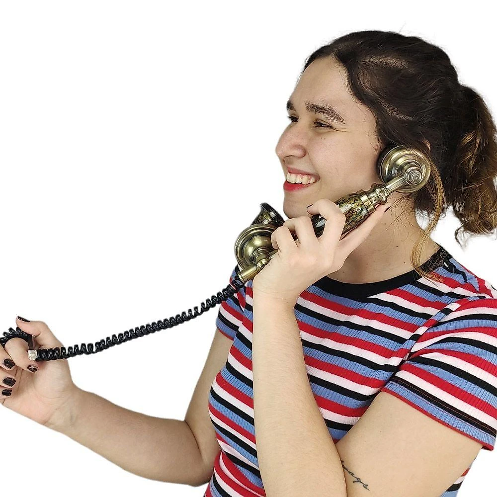 Gancho Monofone Telefone Fixo Rj11 Retro Residencial Decorat