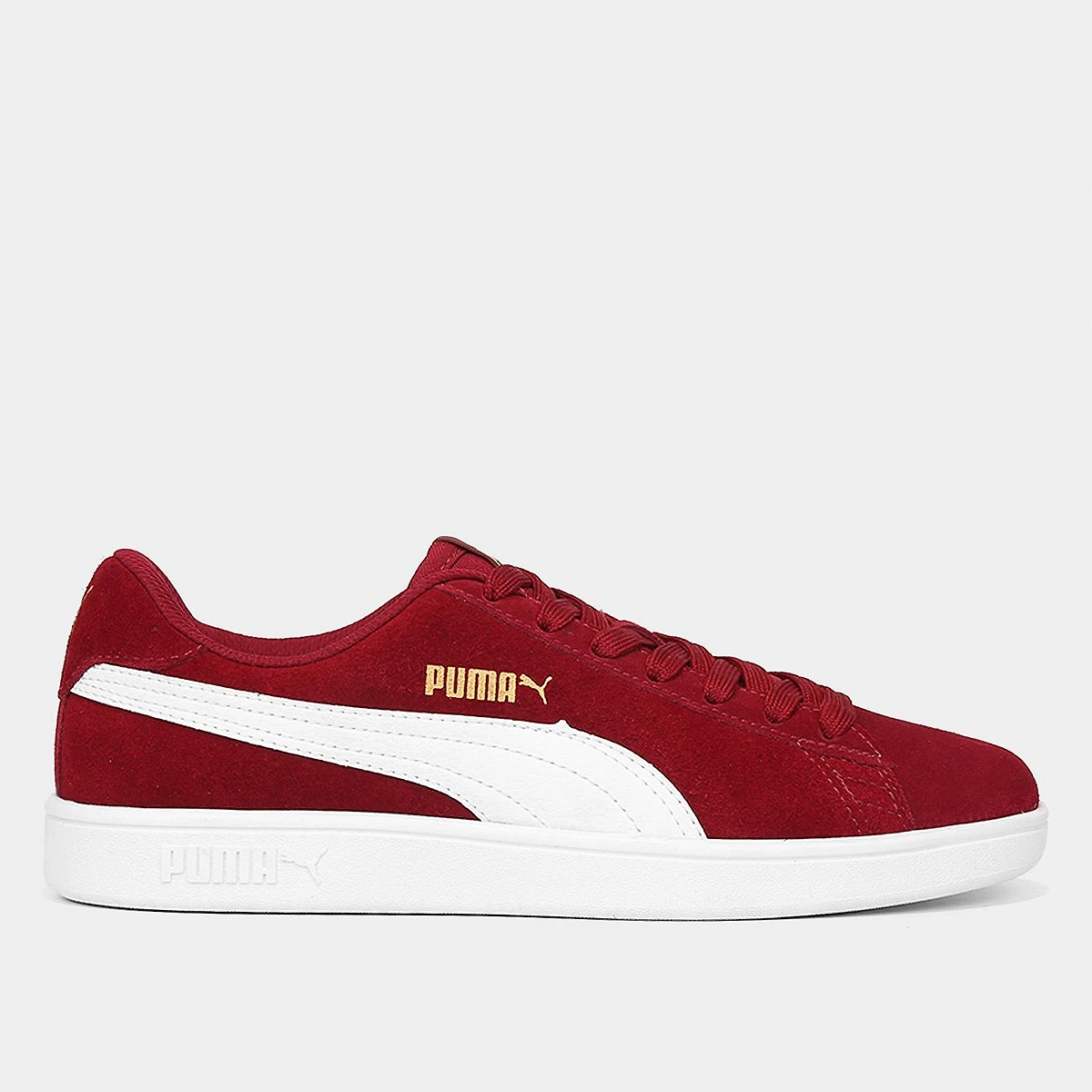 Miniatura Tênis Puma Smash v2 BDP Feminino Vermelho+Branco - 34
