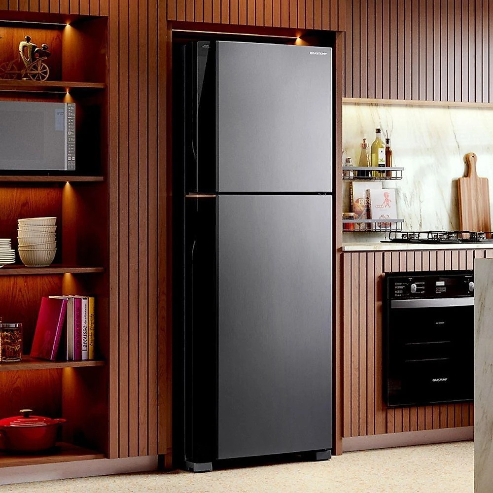 Geladeira Brastemp Duplex Frost Free Inverter 476L com Smart Cold BRM60AKXNA Inox Bivolt