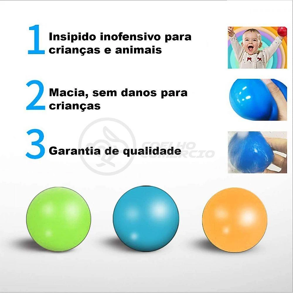 Fidget Toy Bolinha Globble Anti Stress Fluorecente