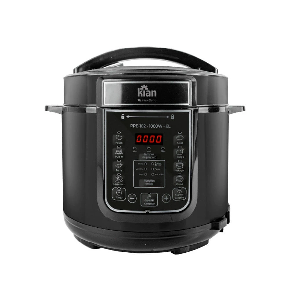 Panela de Pressão Elétrica 6L Kian PPE102 Preta 127V
