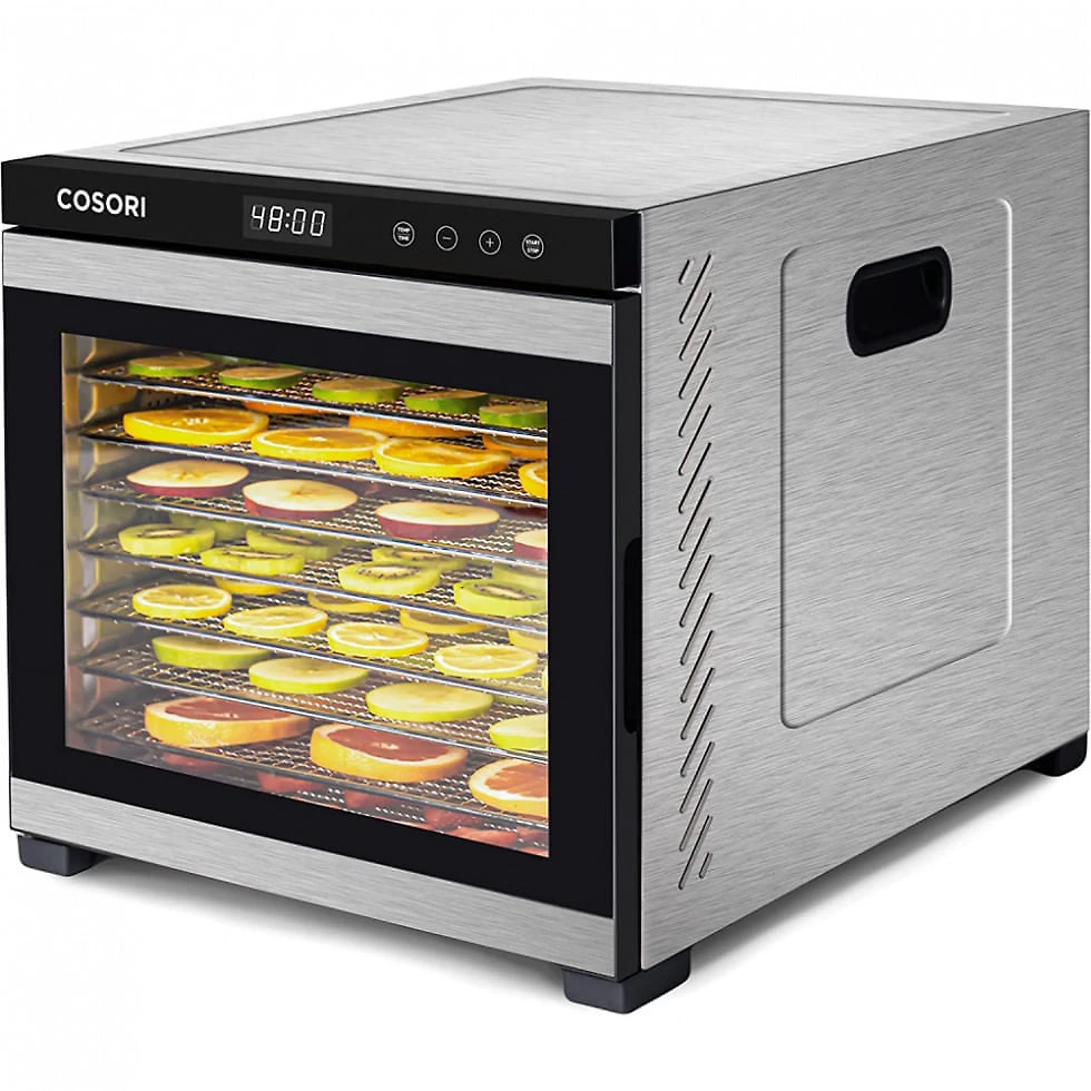 Desidratadora de Alimentos com 10 Bandejas e Controle Digital, Aço Inoxidável 1000W, 110v, COSORI, Prateado