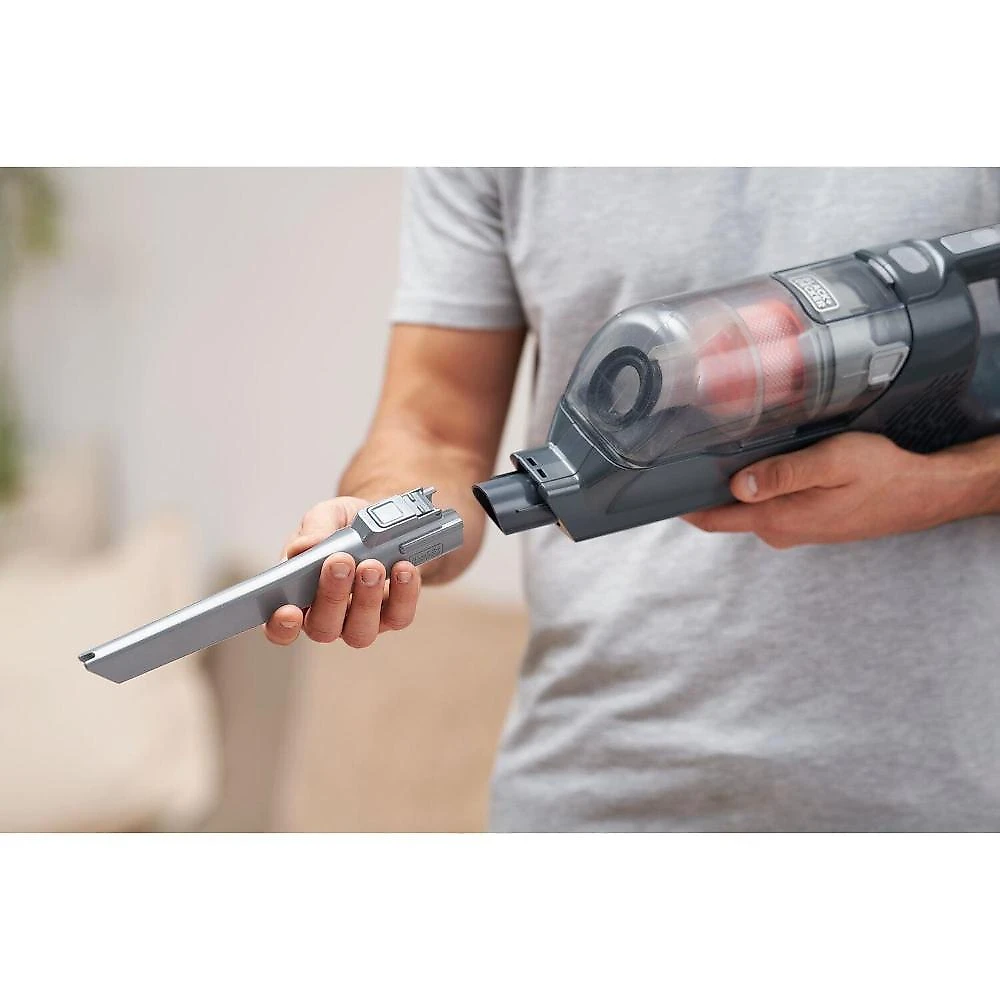 Aspirador de pó vertical e portátil sem fio black+decker bhfea18d1-br 20v preto e cinza bivolt