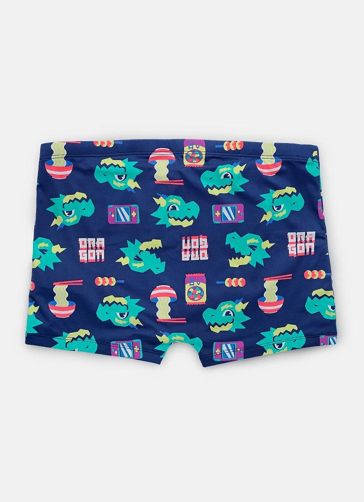 Sunga boxer menino teen dragão street