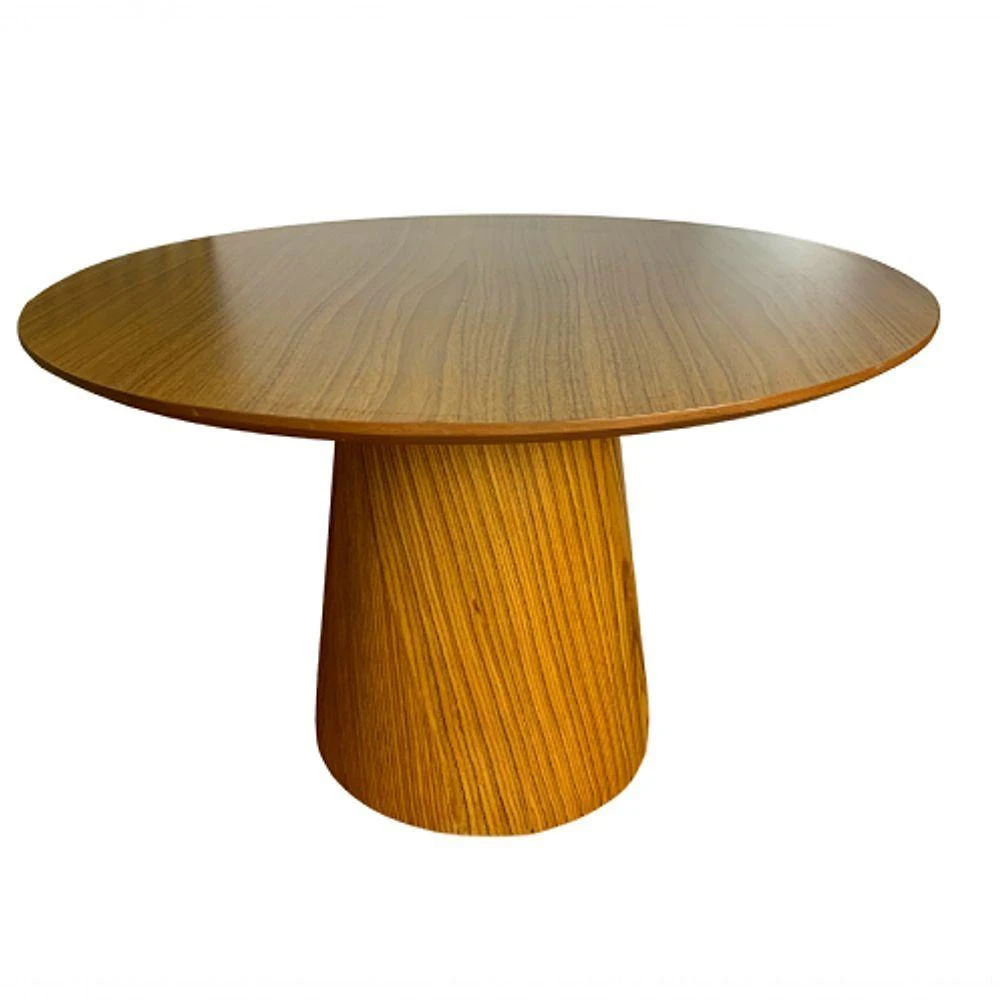 Mesa Cone De Centro Tampo 50cm Mdf Freijó Marrom