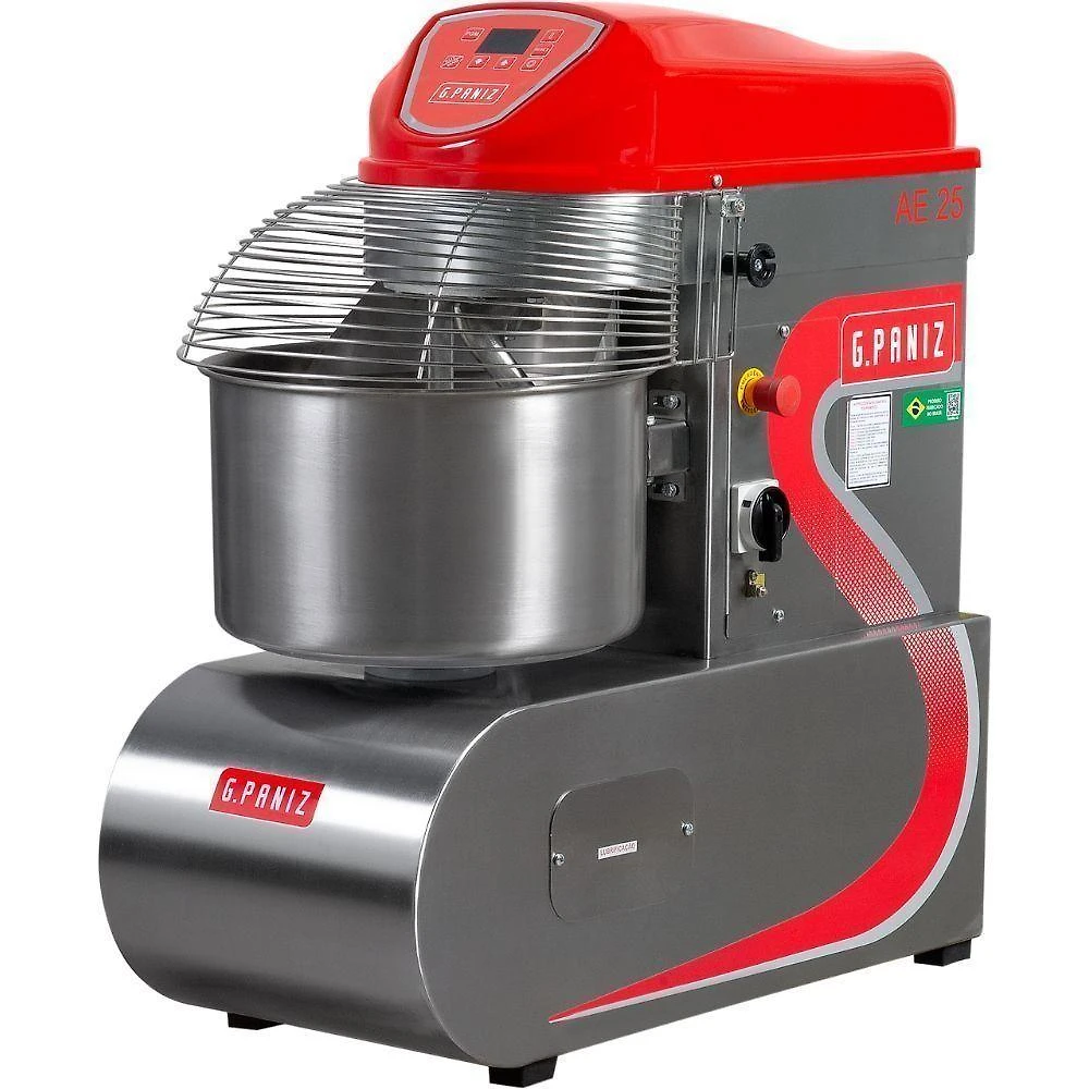 Massadeira Espiral Monofásica 25kg 2 Velocidades Ae25g2 Inox G.paniz 220V