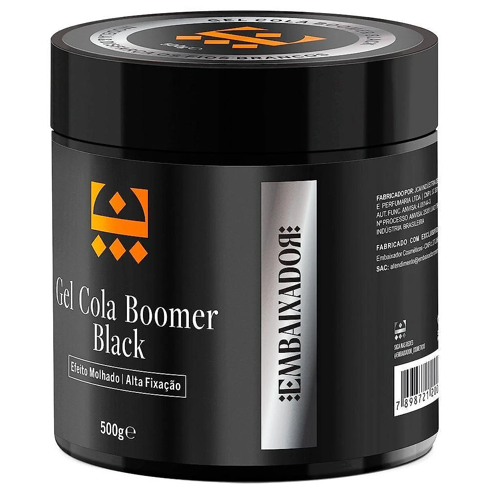 Kit 06 Gel Cola Boomer Black Embaixador 500G
