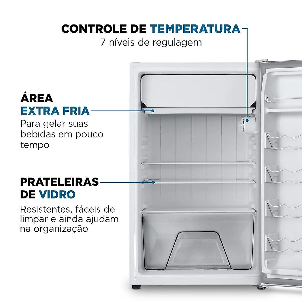 Frigobar 120L Porta Reversível Mondial FGB01W120 Branco 220V 220v