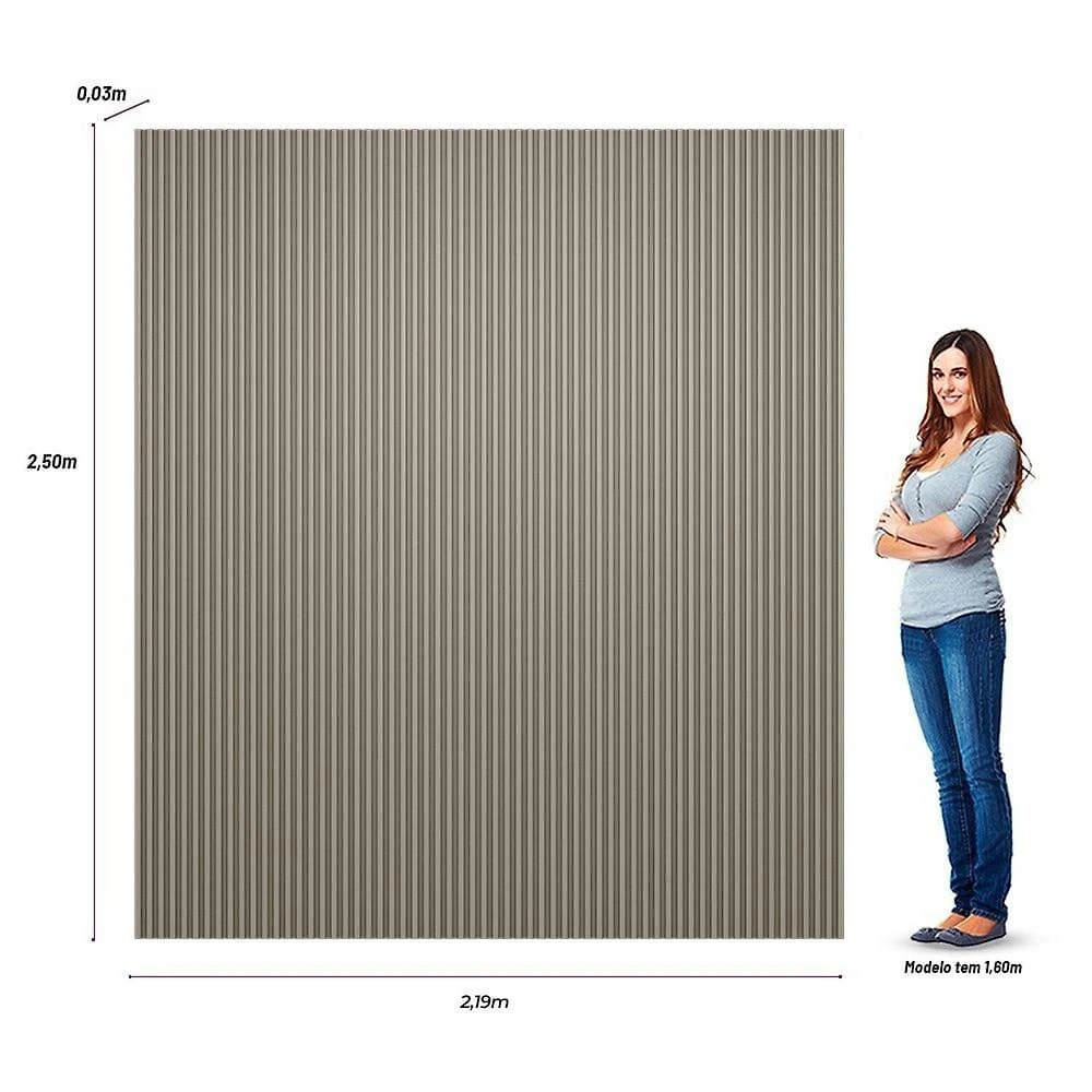 Miniatura Painel para Tv 80 Polegadas Ripado Modular Gris Fosco