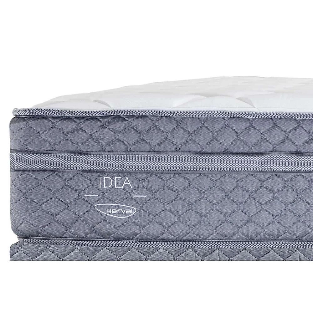 Cama Box com Colchão Solteiro Suede Gray Euro Pillow Molas Ensacadas Cinza Herval webcontinental-7899285946720
