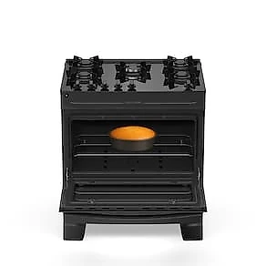 Fogão Atlas Mônaco Top Glass 5 Bocas com Mesa de Vidro e Mega Chama Bivolt Preto