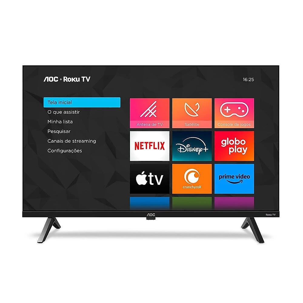 Smart TV 32 HD Roku TV 32S5045/78G AOC 02891-24-06714 - Preto - Bivolt