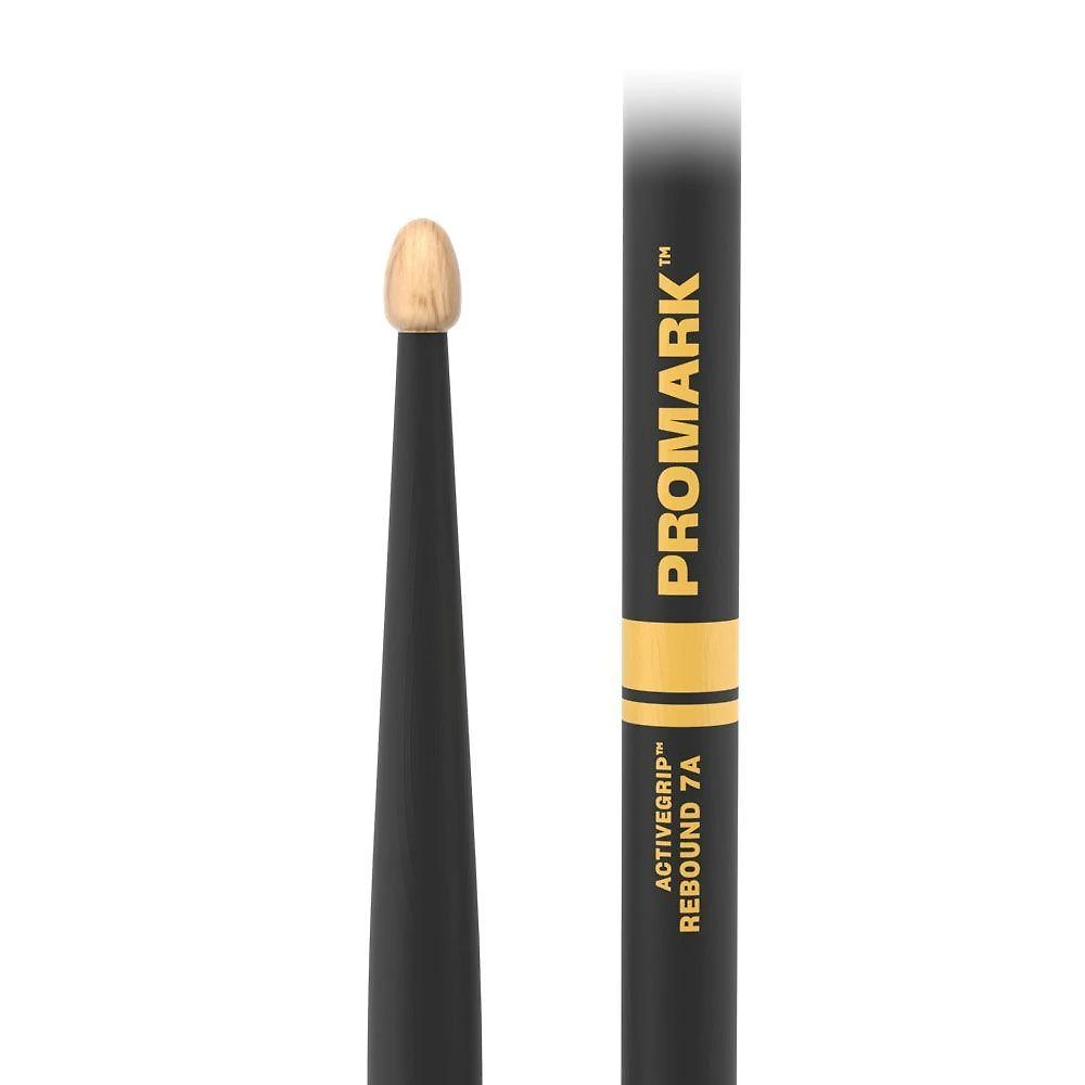 Baqueta Rebound 7A R7AAG Activegrip Hickory Ponta Madeira Preta Promark