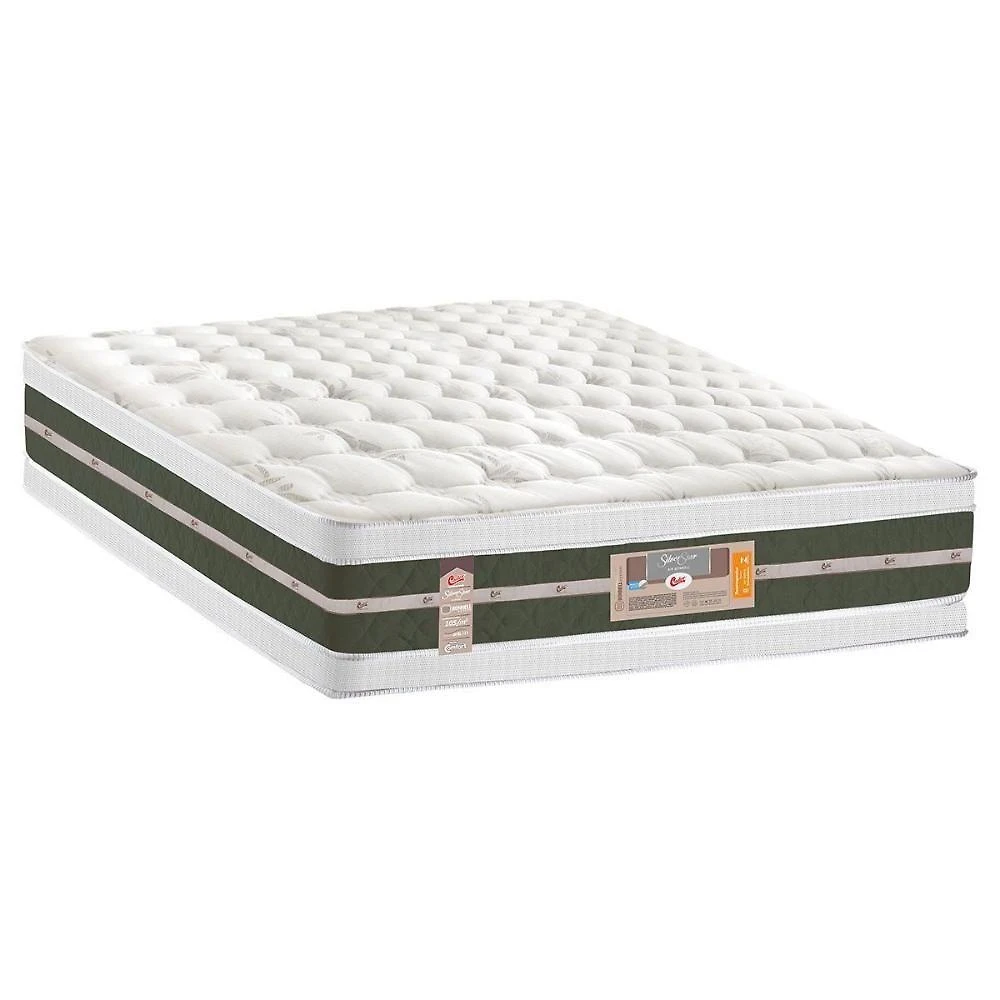Colchão King Molas Bonnel D26 Double Side 193x203x34CM Bege Colchões Castor