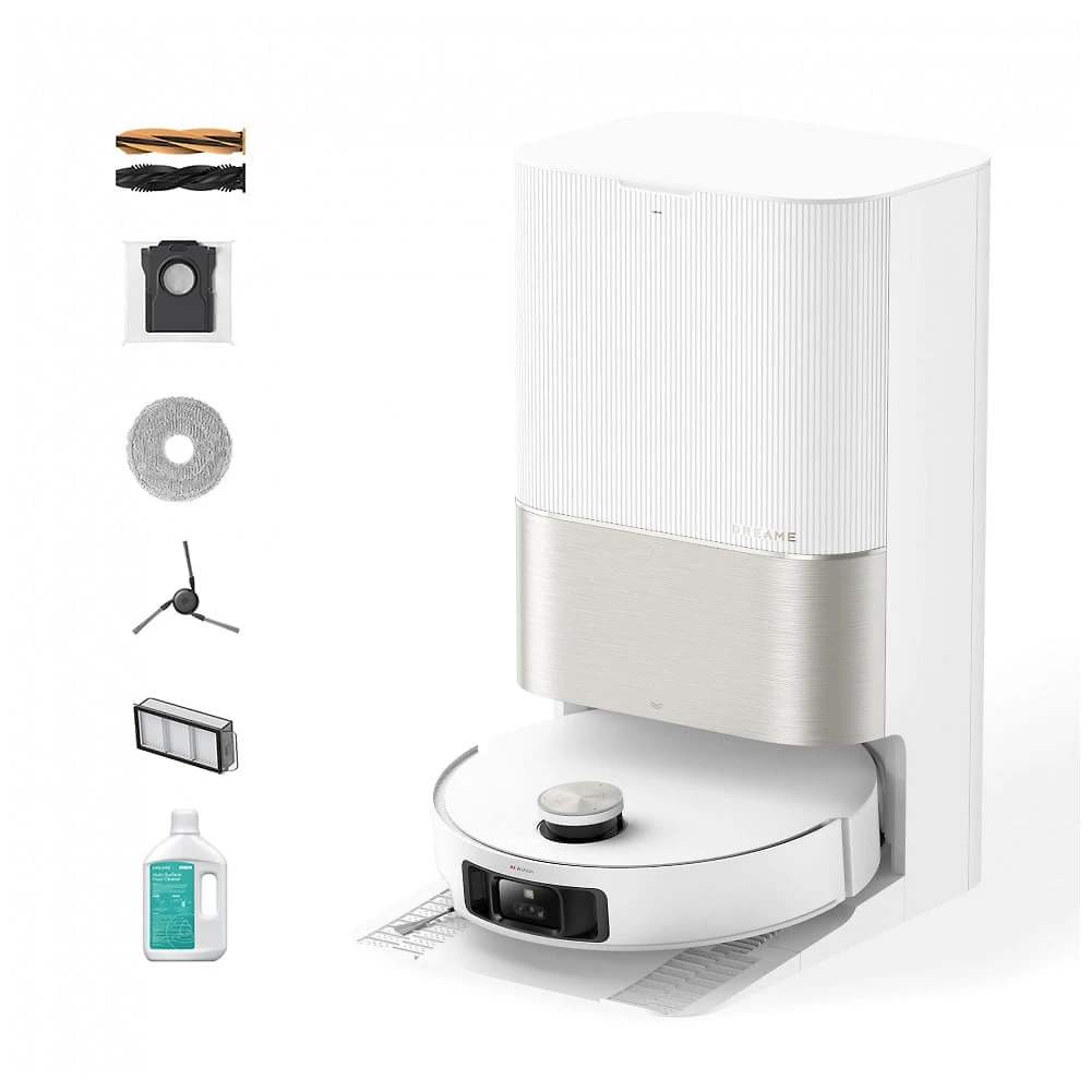 Robô Aspirador e Passa Pano Dreame X50 Ultra Branco 20.000Pa Pernas Retráteis Base Autolimpante