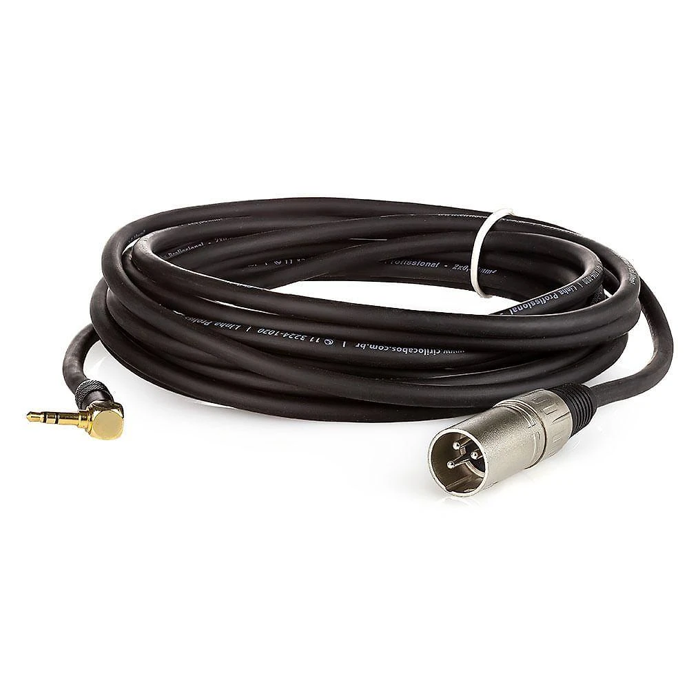 Cabo Profissional Xlr Macho Para P2 90 Graus Estereo - 30 Metros
