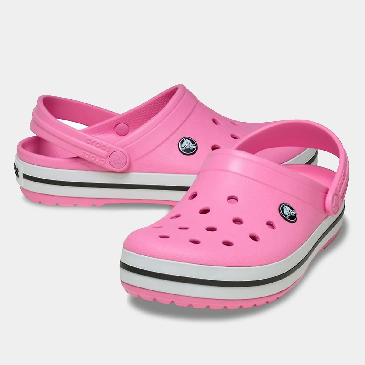 Sandália Crocs Crocband Rosa+Preto - 35