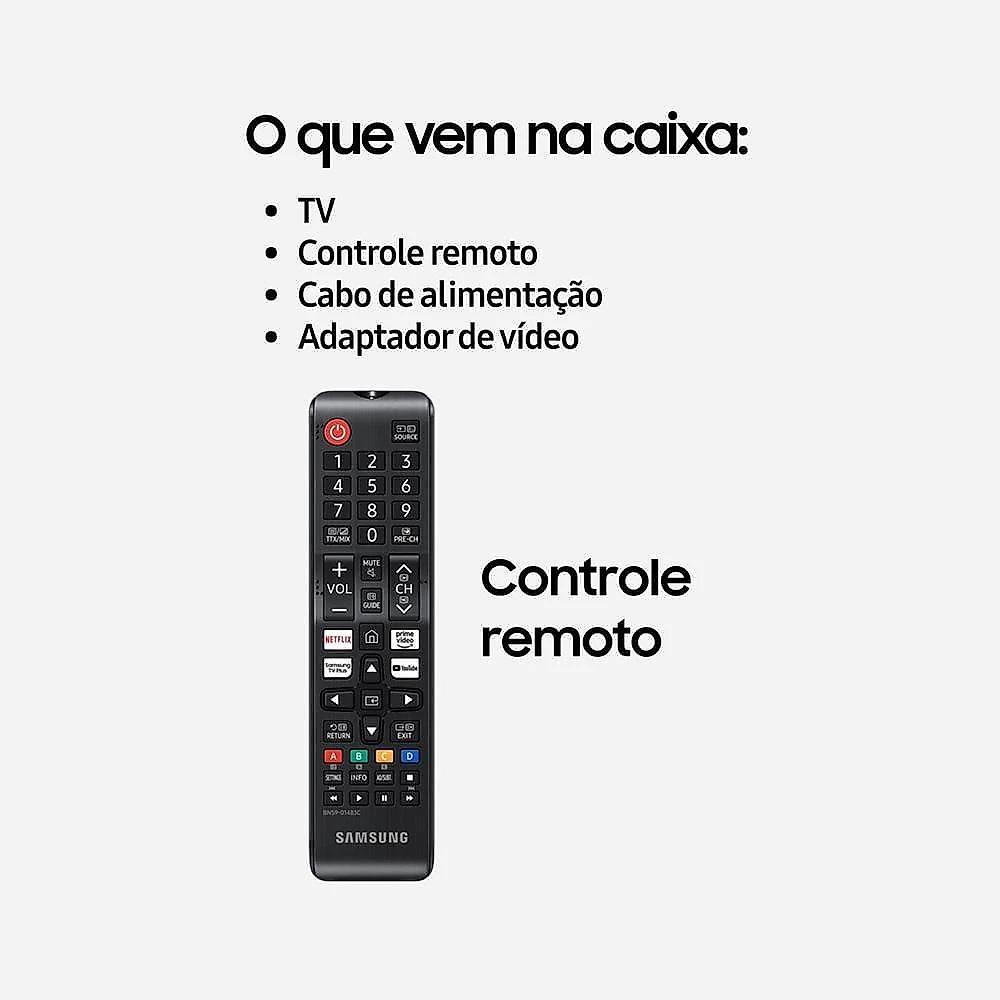 Smart tv 43” samsung full hd un43f6000fgxzd, xbox cloud gaming, hdr, som em movimento virtual, ai energy mode, wi-fi e bluetooth