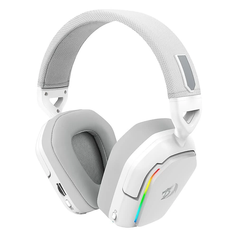 Headset Gamer Sem Fio, Redragon Mira 7.1, RGB, Bluetooth, 2.4ghz, P3, Branco - H868W
