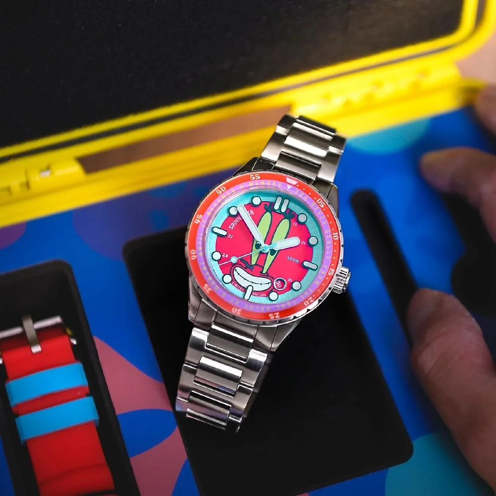 Miniatura Relógio Spinnaker Hass Automatic Mr. Krabs Red 25th Limited Edition SP-5138-44