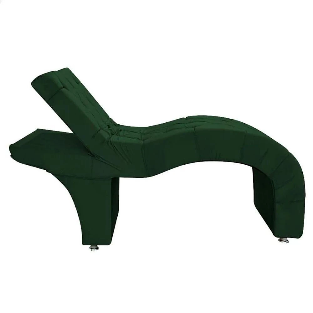 Maca Estética Estofada Reclinável Ergonômica Suede Eliana Cor:verde