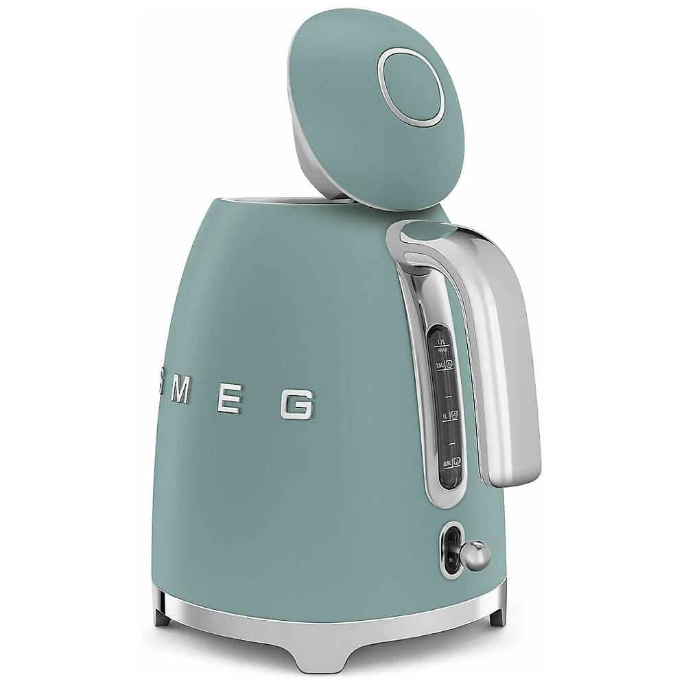 Chaleira Elétrica SMEG 50s Retro Style de 7 Copos com Desligamento Automático, Base Removível e Indicador de Água - Verde