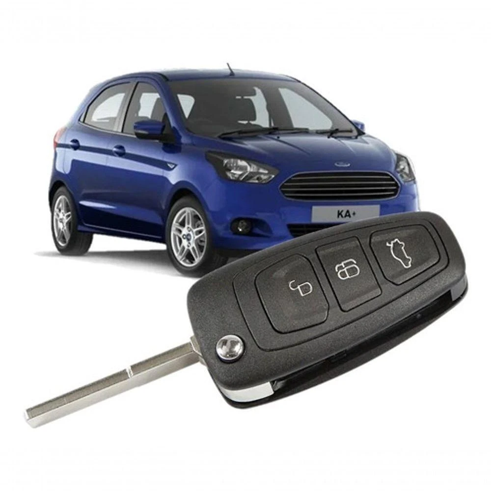 Carcaça de Chave Canivete para Controle Remoto Modelo F103 Compatível com Ford Ka Focus Ecosport