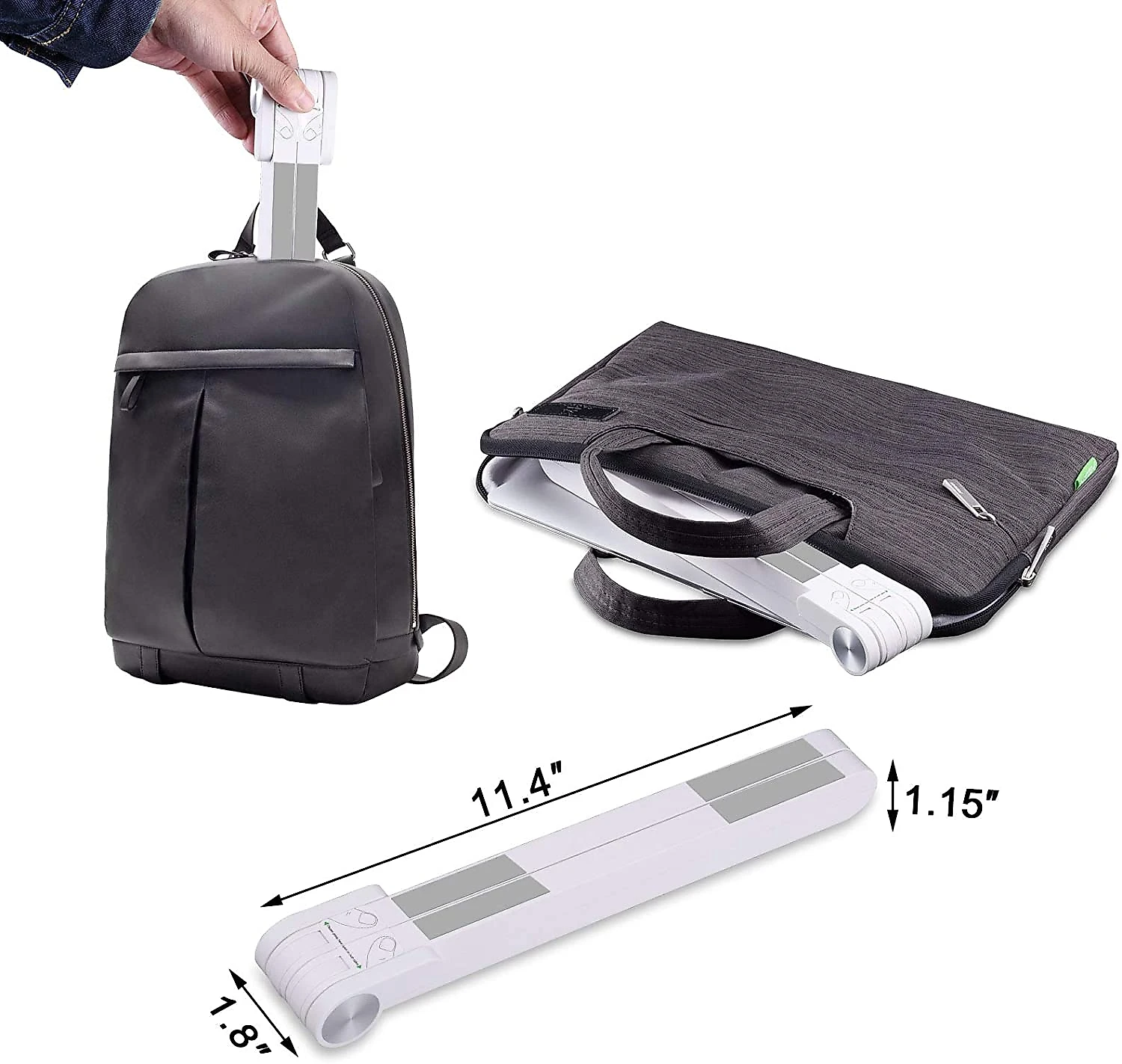 Suporte Ergonômico Laptop JUBOR Dobrável Ajustável Branco