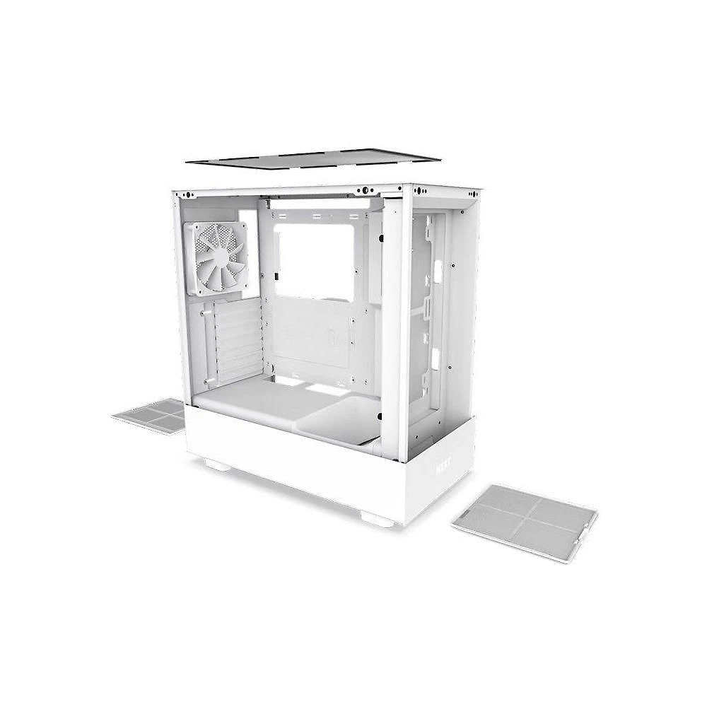 Gabinete Gamer Nzxt H5 Flow Aço SGCC e Vidro Temperado Branco CC-H51FW-01