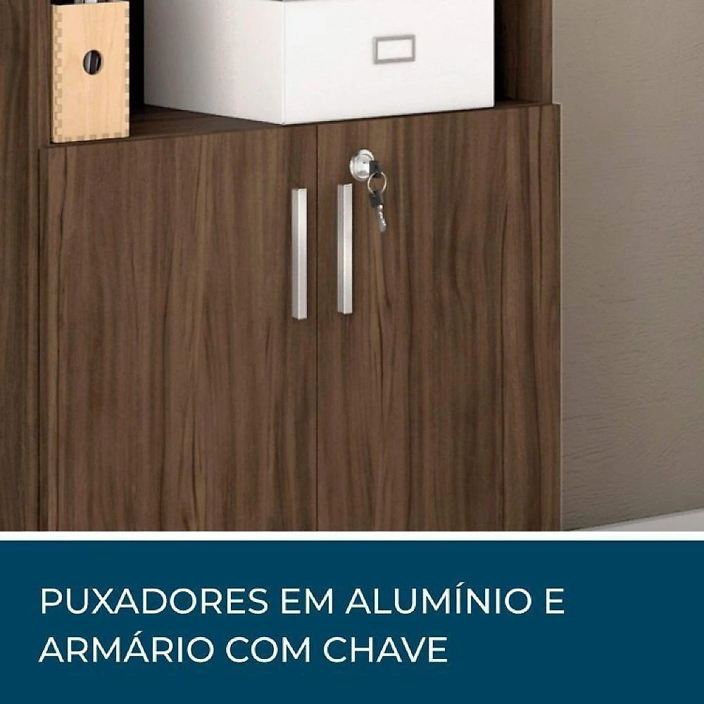 Kit 2 Peças 1 Escrivaninha 2 Gavetas 1 Armário 2 Portas 2 Prateleiras Espresso Móveis Conjunto Home Office 2 Peças 1 Escrivaninha 2 Gavetas 1 Armário 2 Portas 2 Prateleiras Espresso Móveis Nogal Trend