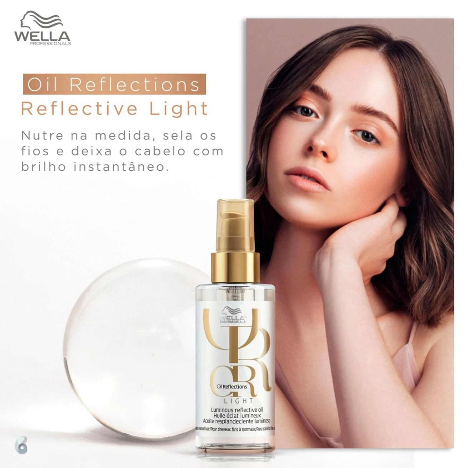Miniatura Óleo Capilar Wella Oil Reflections Reflective Light 100ml