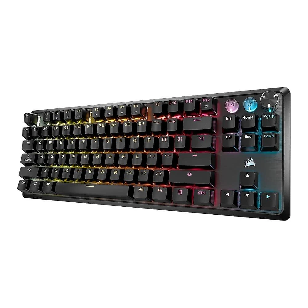 Teclado Magnético Gamer Corsair K70 PRO TKL LED RGB, Switch CORSAIR MGX, Hall Effect, Rapid Trigger, Anti-Ghosting, US, Preto - CH-911911G-NA