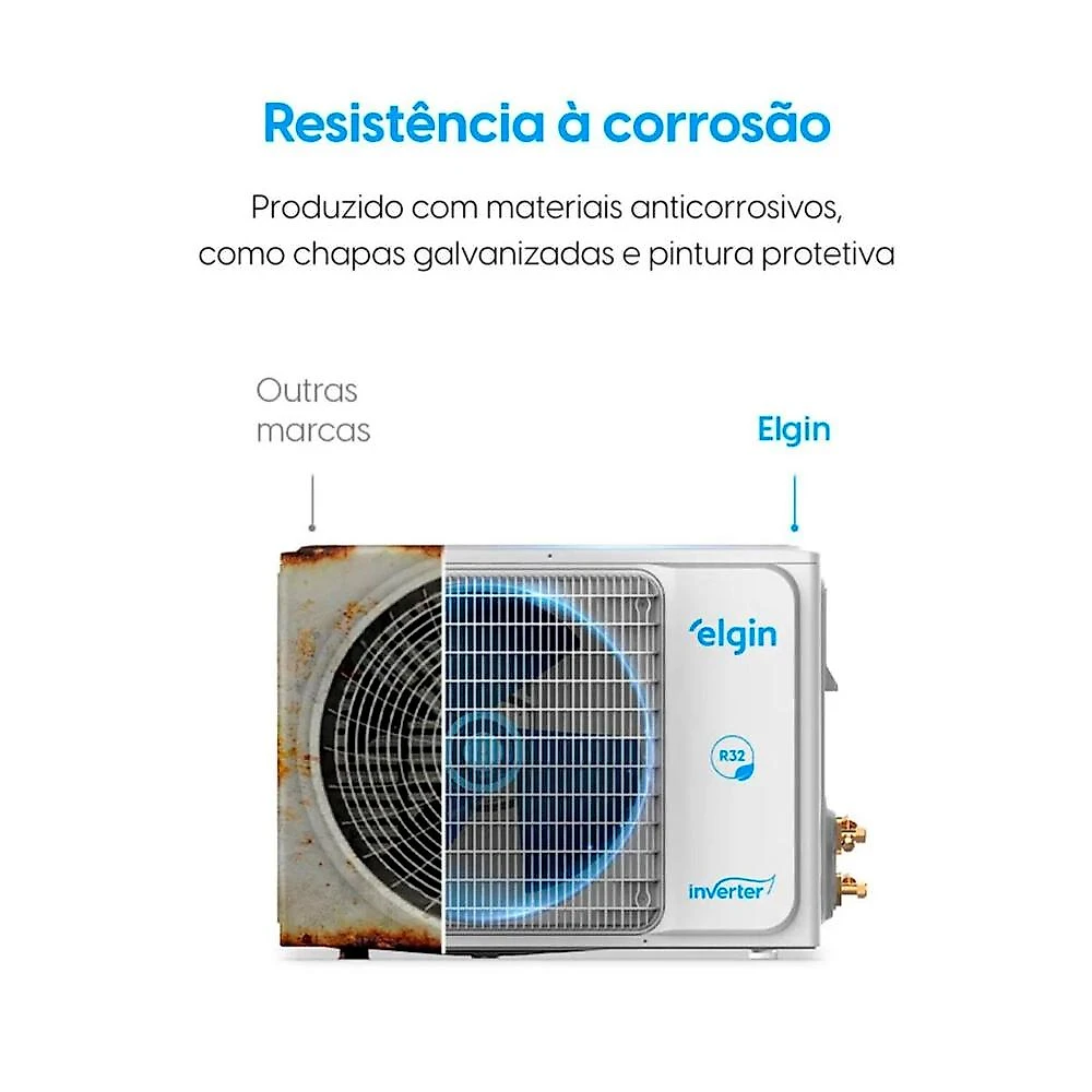 Ar-Condicionado Split Inverter III 30000 BTUs Elgin Eco com Wi-Fi Integrado High Wall Quente e Frio 45HJQI30C2WG/45HJQE30C2CG 220V