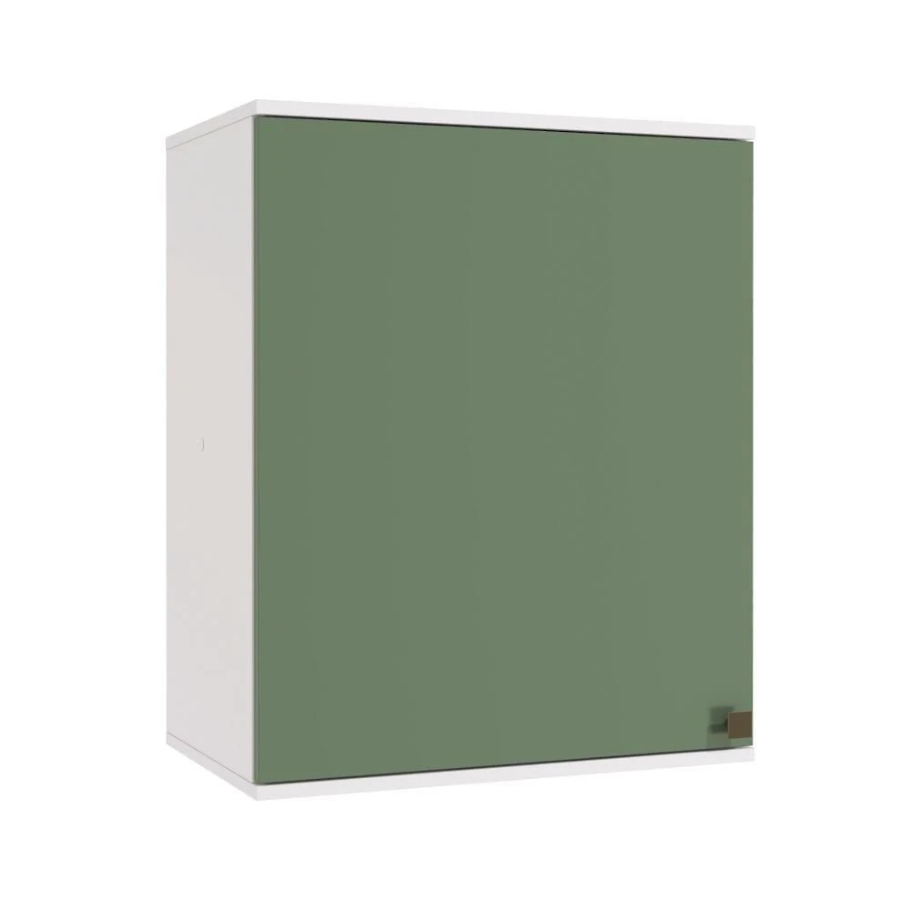 Armário Aéreo Celeste Kappesberg 100% Mdf 1 Porta Branco/verde 60cm