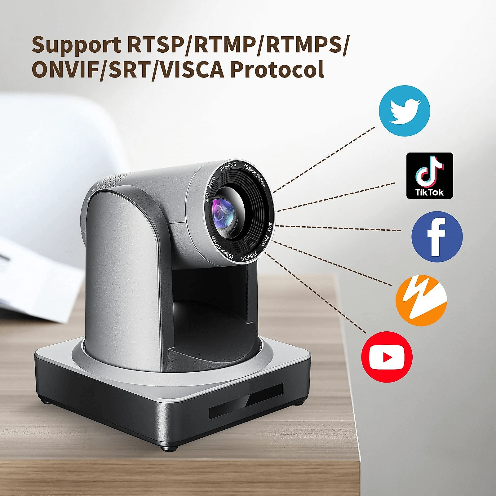 Câmera Robótica PTZ Minrray UV510ASM Broadcast Full HD 30x USB3.0/HDMI/IP 1080p60 Multiprotocolo