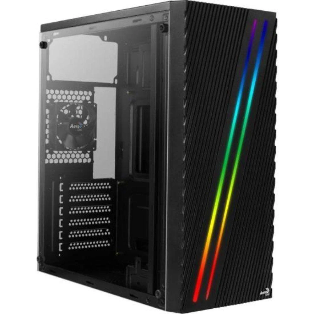 Gabinete Gamer Streak Mid Tower ATX SPCC com RGB Preto Aerocool