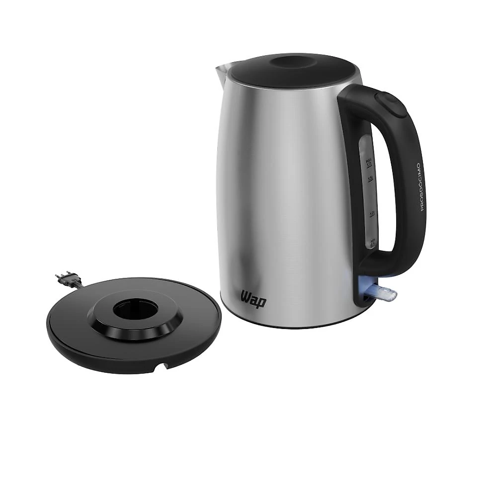 Chaleira elétrica wap wce1 aço inox 1.7l indicador luminoso e desligamento automático 127v