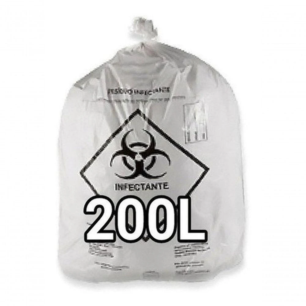 Saco de Lixo Hospitalar Sacos de Lixo Infectante 200l 200 un Branco Higipack