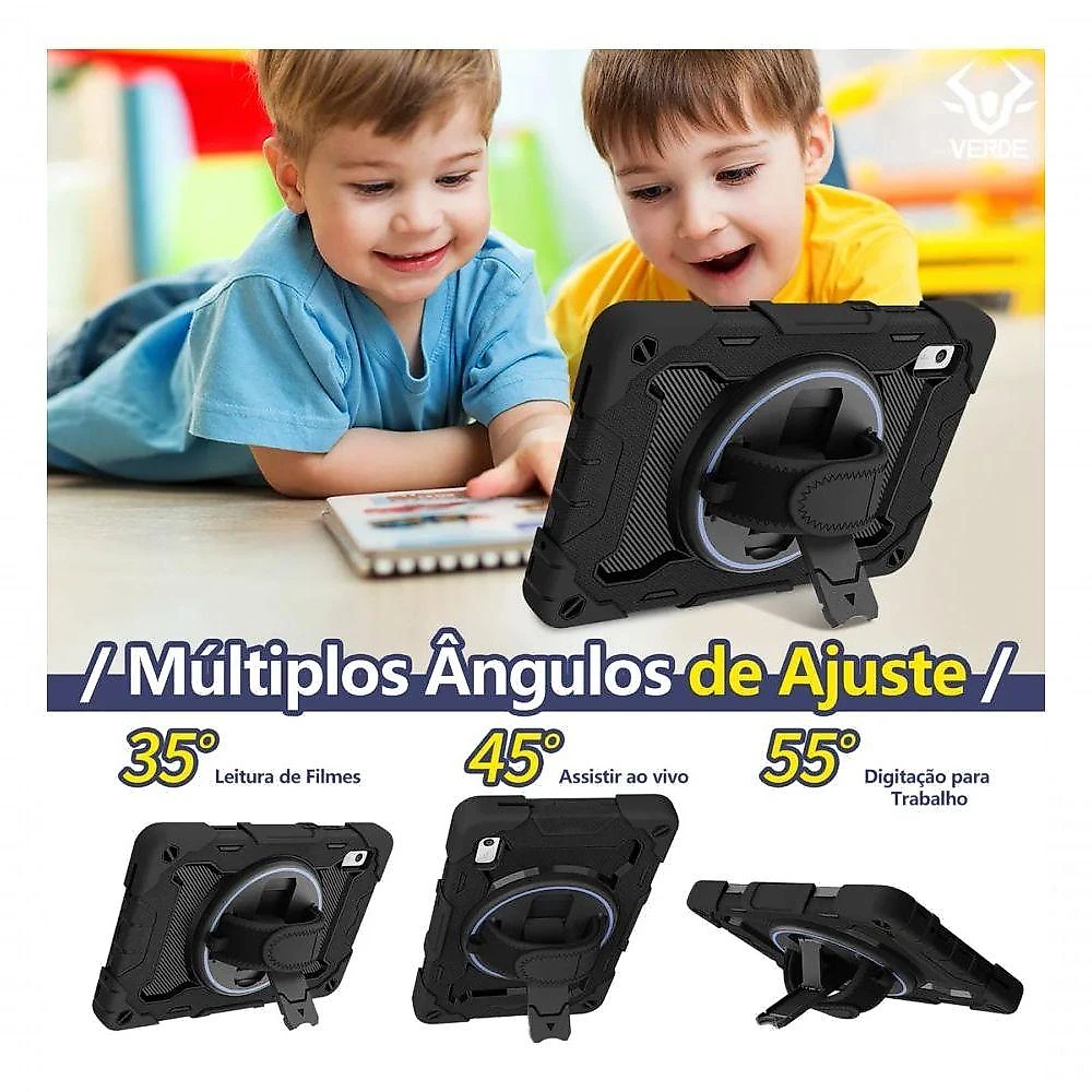 Capa Protetora Ipad 10a 11a 16a Geração Antichoque Alça de Ombro S-pen