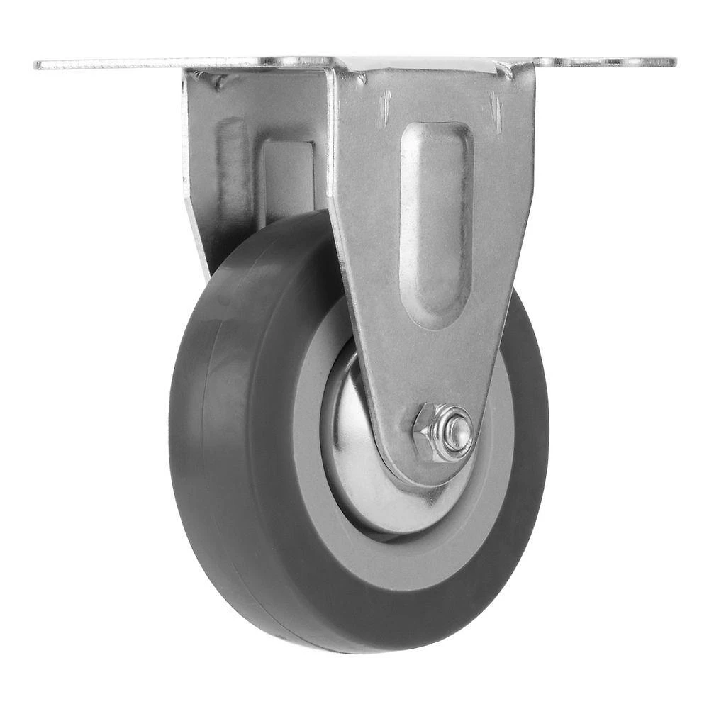 Rodízio Fixo Borracha Cinza 75mm 3'' 45kg Zincado MTX