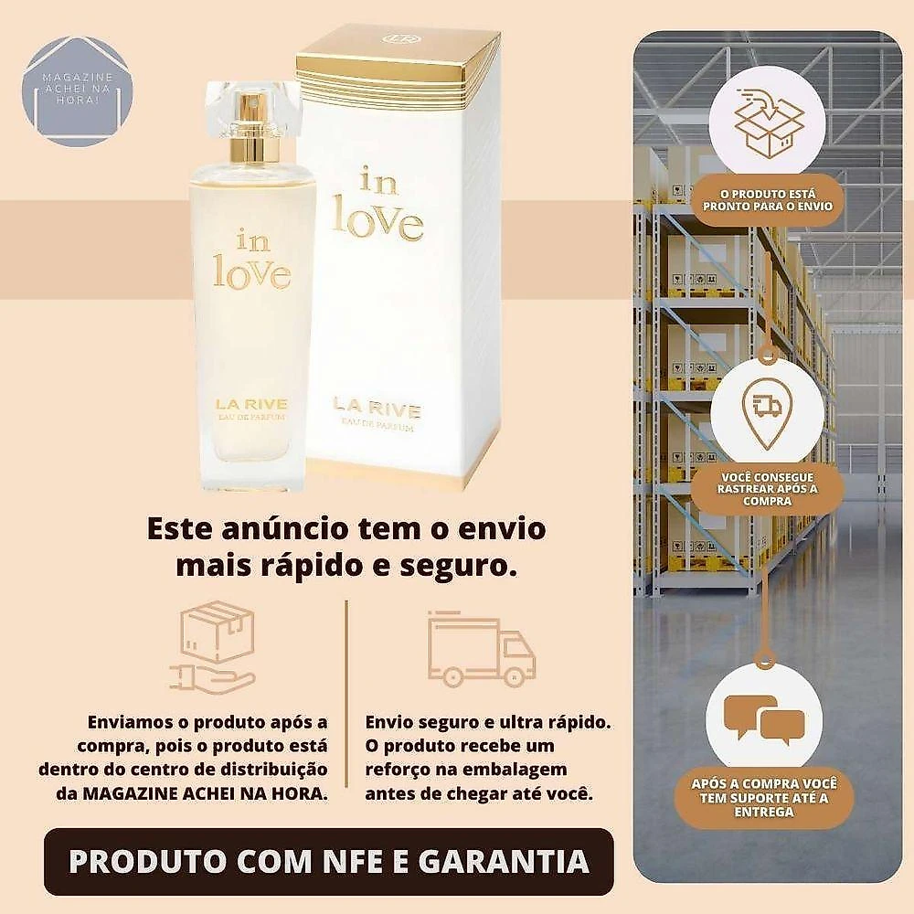 Perfume In Love Feminino Eau de Parfum Floral Frutal 90ML
