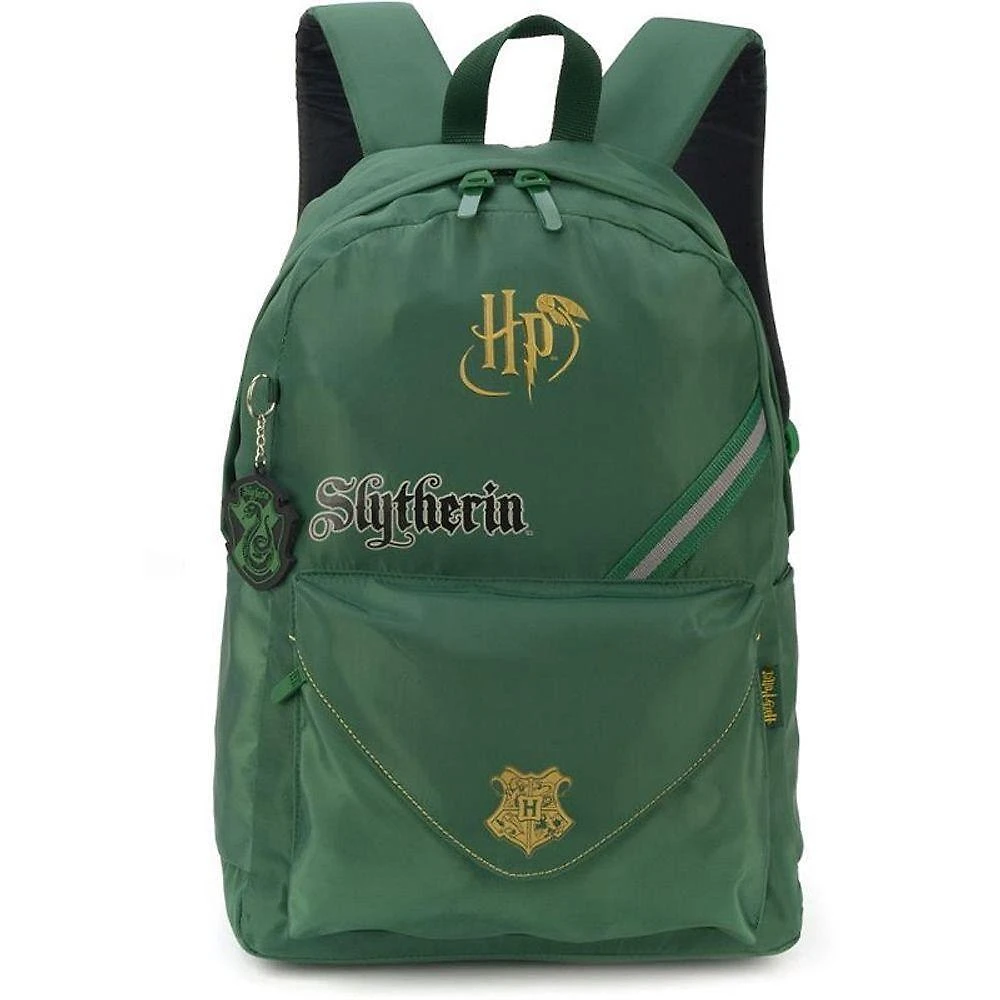 Mochila Luxcel Harry Potter g Poliéster Verde com Alças Acolchoadas