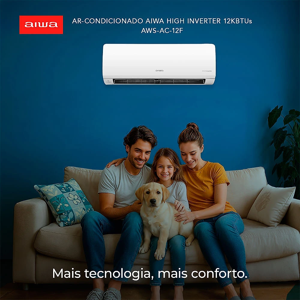 Ar Condicionado AIWA Split High Wall High Inverter 12.000 BTUs Frio AWS-AC-12F-EU 220V 220