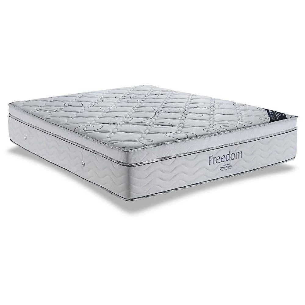 Colchão Casal Espuma Viscoelástico Visco Molas Ensacadas Superpocket Freedom Ortopillow (138x188x32) - Ortobom